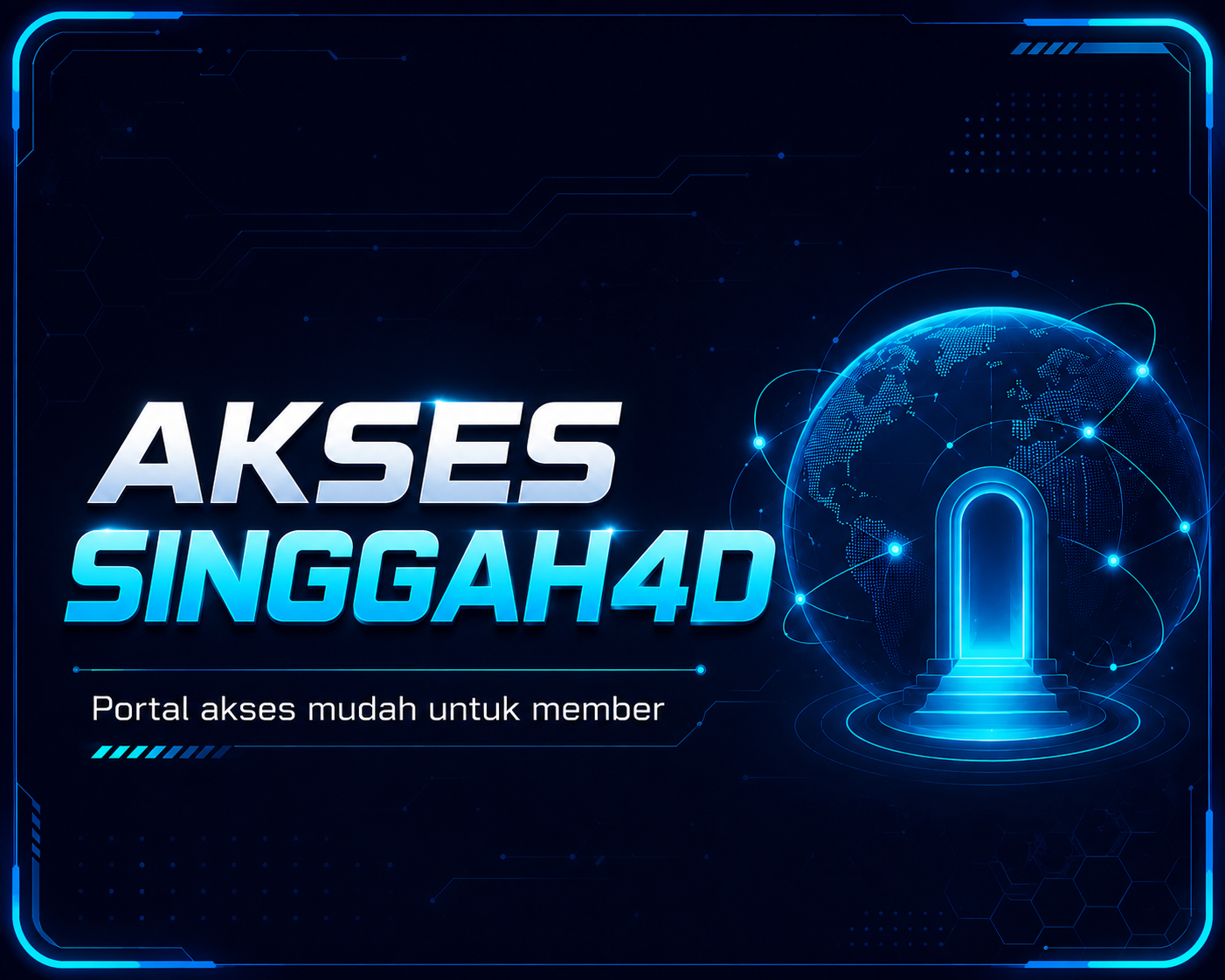 Poster Akses SINGGAH4D dengan portal akses mudah untuk member