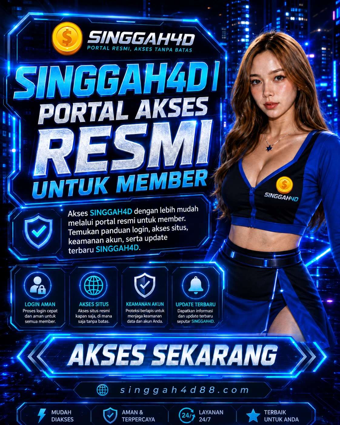 Poster SINGGAH4D Portal Akses Resmi untuk Member